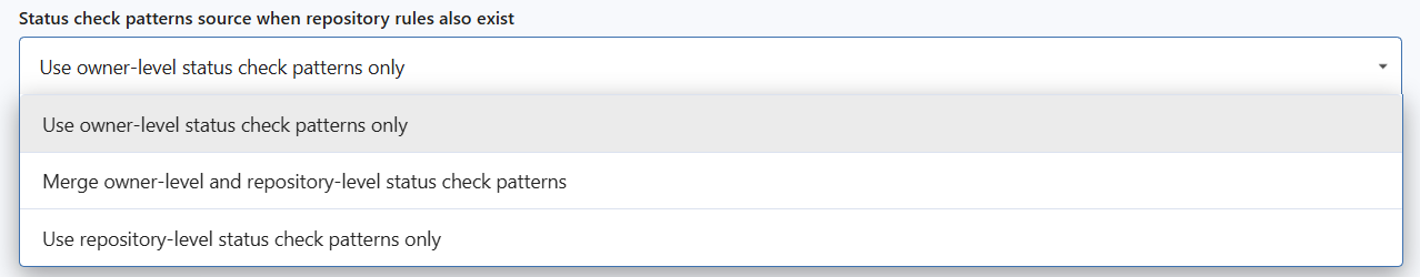 Branch protection options